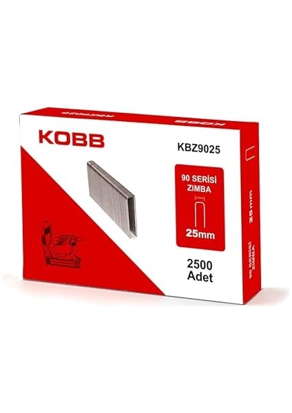 KBZ9025 25MM 2500 Adet 90 Serisi Ağır Hizmet Tipi Zımba Teli, Gri modelleri