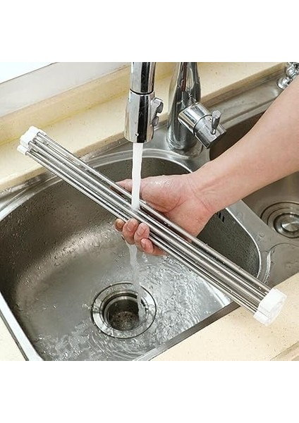 Evye Üstü Katlanır Nihale Paslanmaz Çelik Pratik Sebze Meyve Bulaşık Kurutma Süzgeci fırsatları