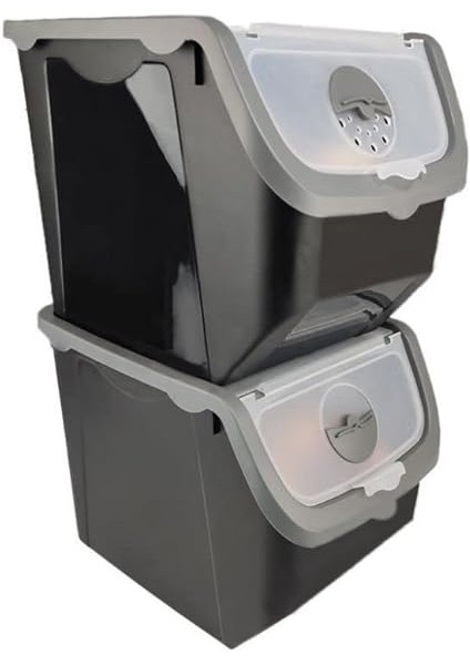 Coral 2'li Soğan Patates Saklama Kabı 12 Litre - Gri fiyatları