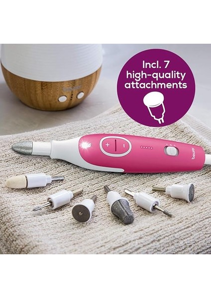 Mp 44 Manikür/pedikür Seti, 7 Başlıklı Elektrikli Tırnak Bakım Seti, LED Işık, Manuel Tırnak Seti Dahil, Saklama Çantalı, Pembe/pembe fiyatları