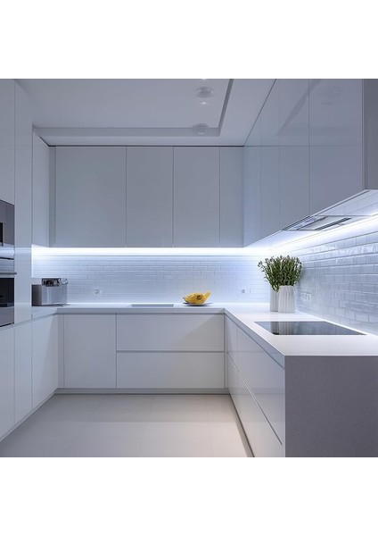 Şerit LED 3 Metre Beyaz - Iç Mekan Tak Çalıştır Adaptör Dahil 12V IP20 Yeni Nesil Yüksek Lümen, Tezgah, Dolap, Mutfak, Ayna Aydınlatma Için indirimleri