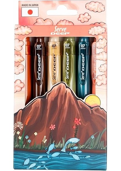 Deep Mekanik Kurşun Kalem, Toprak Tonları, 0.7 Mm, 6'lı Kutu fiyatları