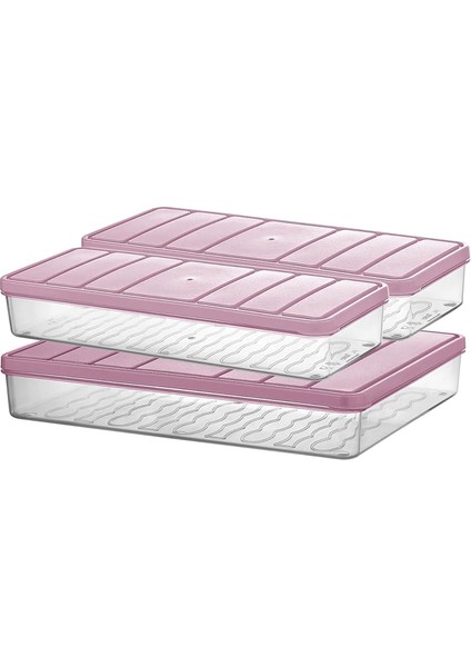 Home - Nora 3'lü 1 Büyük + 2 Küçük Boy Açık Gri Saklama Kabı modelleri