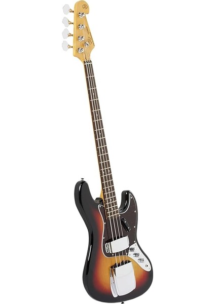 SJB62C+/3TS Tortoise Shell Pickguard Bas Gitar, 3-Tone Sunburst fırsatları