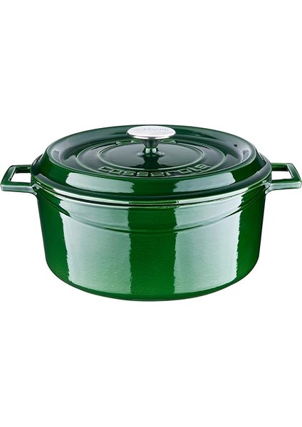 Metal Premium Serisi - Döküm Yuvarlak Tencere, 28 Cm, Yeşil