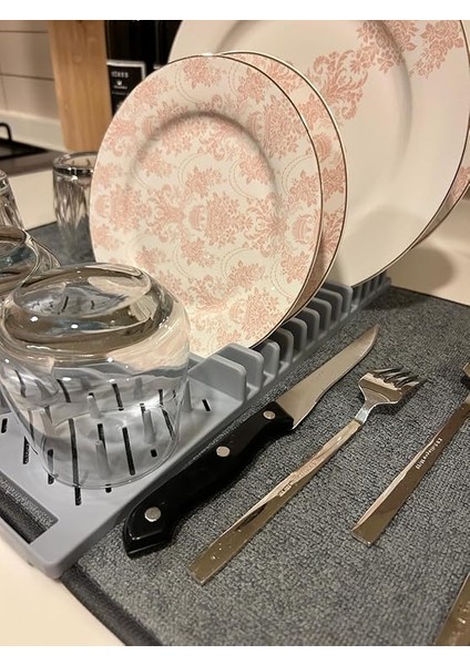 Mutfak Tezgah Mikrofiber Su Emici Bulaşıklık Matlı Bulaşık Dizme ve Kurutma Matı modelleri