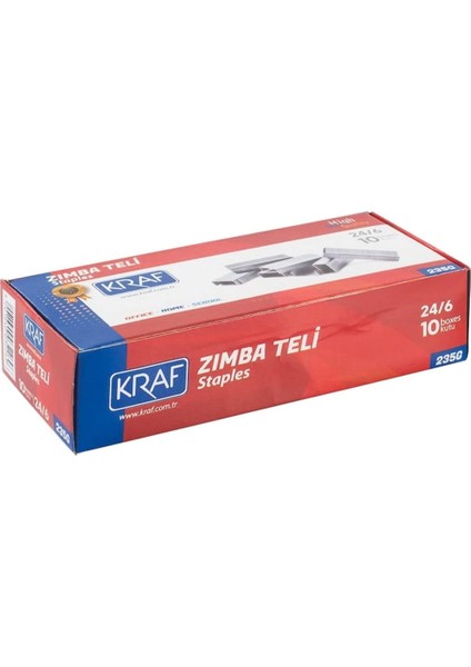 24/6 zımba teli beyaz - 1000'lık -10 kutu kargo