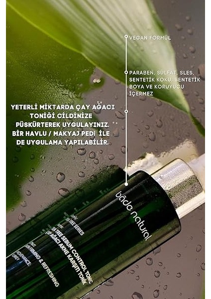 Natural Çay Ağacı Akne Karşıtı Tonik Gözenek Sıkılaştırıcı ve Arındırıcı 100 ml modelleri