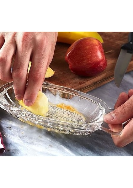 Cam Elma Rendesi - Meyve Puresi Rendesi - Bebek Mama Puresi Rendesi - Pratik Kolay Temizlenilen Cam Manuel Rende fırsatları