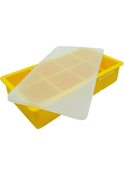 Chef Eysigo Kapaklı Silikon Buz Kalıbı - Bpa Içermeyen, Viski ve Kokteyller Için Büyük Buz Kalıpları, 2 Inç Büyük Buz Küpleri Yapmak Için Kolayca Çıkarılabilen Silikon Buz Kalıbı, Sarı fiyatları