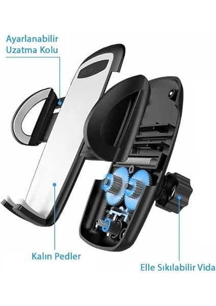 NR80 Araç Içi Havalandırma Kilitlenebilir Ayaklı Sağlam Telefon Tutucu Tek El Kullanım fırsatları