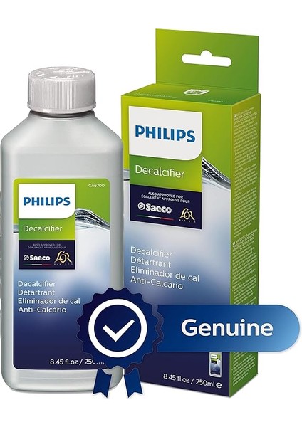 Kitchen Appliances Philips Orijinal Espresso Makinesi Kireç Çözücü, Makine Ömrünü Uzatmak Için Mükemmel Kireç Çözme, 1 Kireç Çözme Döngüsü, 250 ml Şişe, (CA6700/47) fiyatları