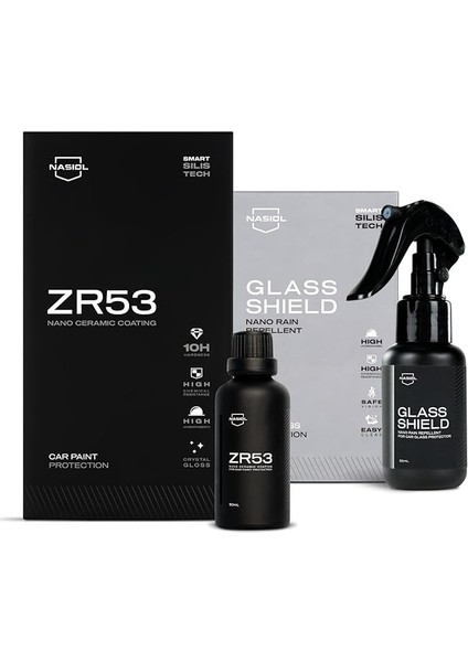 ZR53 Nano Seramik Kaplama ve Glasshield Sprey Yağmur Kaydırıcı Seti