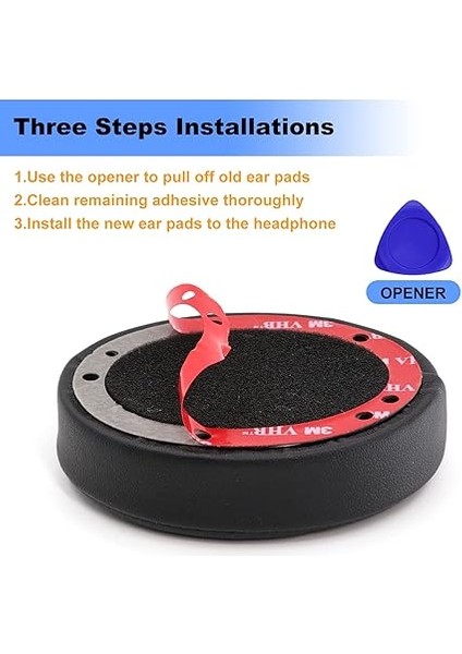 Beats Studio 2 ve 3 Kablolu ve Kablosuz (B0501, B0500) Kulaklıklar Için Profesyonel Yedek Kulak Pedleri, Yumuşak Deri ve Hafızalı Köpüklü Premium Kulaklık Minderleri, Siyah fırsatları