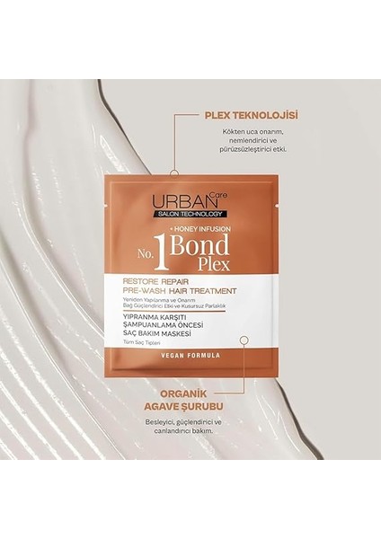 Care No.1 Bond Plex Yıpranma Karşıtı Duş Öncesi Saç Bakım Maskesi 50 Ml- Vegan modelleri
