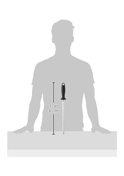 Knife Sharpeners Plastik Saplı Çelik Masat, Paslanmaz Çelik, Siyah fırsatları