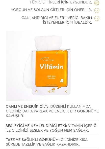 On Vitamin Mask Vitaminli Yüz Maskesi 5'li fırsatları
