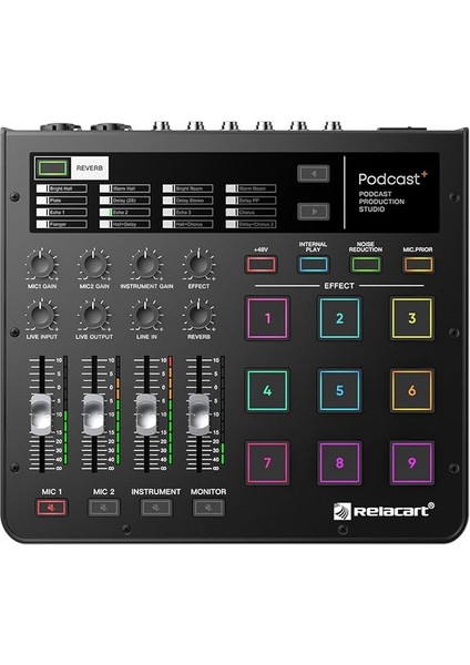 Podcast+ Production Studio | Tiktok | Instagram | Youtube | Podcast Efektli Canlı Yayın Ses Mikseri | (Pc | Mac | Android | Ios | iPad Os Uyumlu)