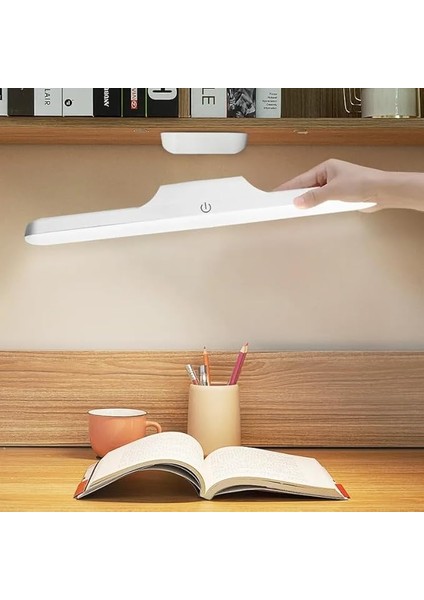 Geldi Şarjlı LED Lamba Kablosuz Micro USB Mıknatıslı 6W LED Işık 3 Farklı Işık Modu Cata Martı LED Aplik (Beyaz)