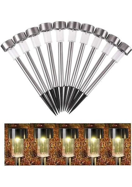 Solar Bahçe Lambası 10’lu Set Direk Aydınlatma – Güneş Enerjili LED Işık, Su Geçirmez, Dış Mekan Aydınlatması, Kolay Kurulum, Enerji Tasarruflu, Modern Tasarım