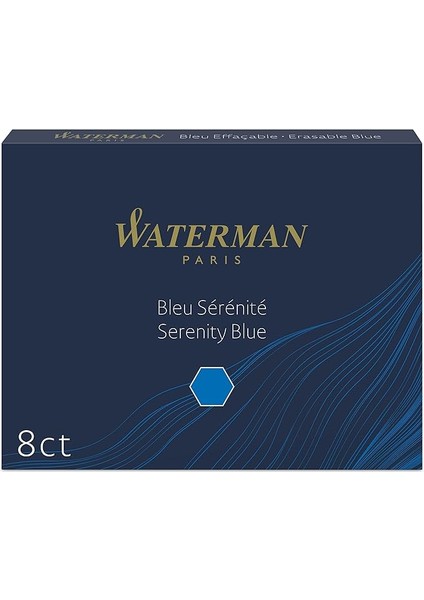 Dolma Kalem Kartuşu, Mavi, 8'li Paket