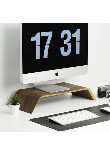 Wood Doğal Ahşap Bilgisayar Monitörü Yükseltici Stant ve Ekran Yükseltici 55X9OF17