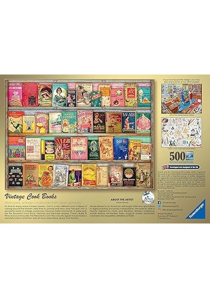 500 Parça Yemek Kitapları Yapboz modelleri