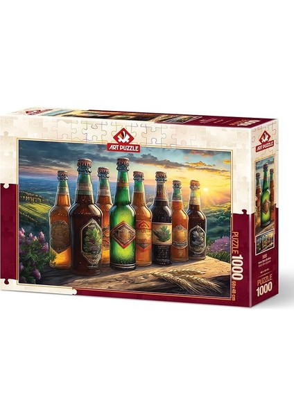 Puzzle Retro Bira Şişeleri 1000 Parça Puzzle