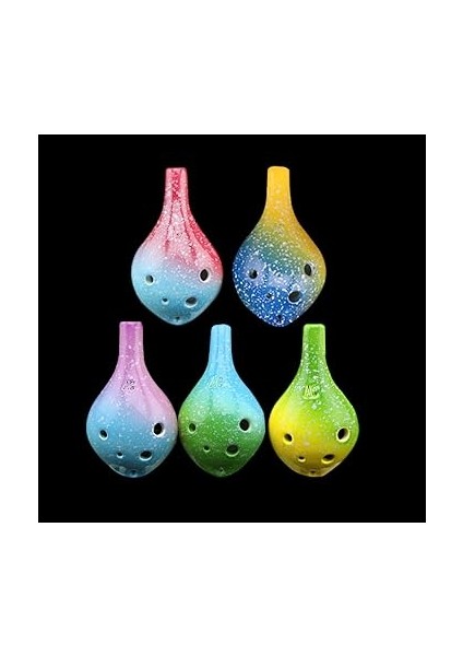 6 Delik Seramik Ocarina 6 Delik Seramik Ocarina Alto C Basit Stil Müzik Enstrüman Kordon Müzik Skoru ile Müzik Lover ve Öğrenci indirimleri