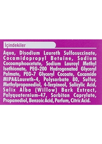 Kepek Karşıtı Kükürtlü ve Söğüt Özlü Şampuan (200 Ml) modelleri