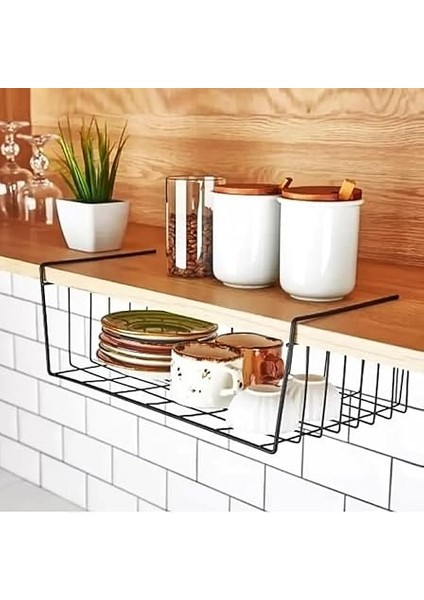 Paslanmaz Çelik 3'lü Lüks Mutfak Seti, Kanguru Raf + Havlu Kağıtlık + Mutfak Bez Askısı, Siyah fırsatları