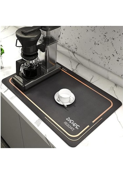 Tezgah Üstü Bulaşık Yıkama Matı, Kaymaz Kurulama Örtüsü, Yunhan, Siyah, Boy 45 En 35 cm fiyatları