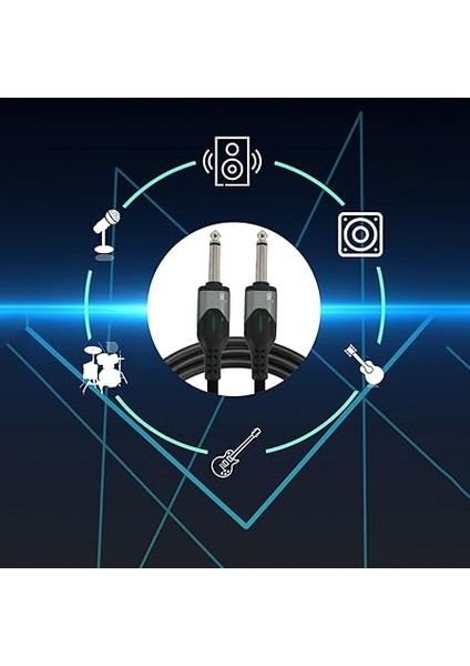 Dk Gitar Bağlantı Kablosu 3.0 Metre 10FT Enstrüman Kablosu Gürültü Azaltma Ses Kablosu 6.35MM Erkek Jack Ses Kablosu Elektro Gitar Bas Için modelleri