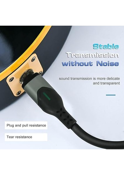 Dk Gitar Bağlantı Kablosu 3.0 Metre 10FT Enstrüman Kablosu Gürültü Azaltma Ses Kablosu 6.35MM Erkek Jack Ses Kablosu Elektro Gitar Bas Için fırsatları