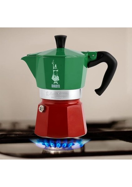- Moka Express Italia: 3 Cups Ocak Üstü Espresso Pişirici - 130ML - Karma Renk - Alüminyum Gövde - Patentli Güvenlik Valfi - Tüm Ocak Türleri Için Uygundur (Indüksiyon Hariç) fırsatları