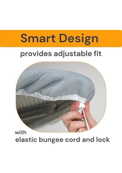 4 Katmanlı Ütü Masası Kılıfı,ütü Masası Örtüsü,ütü Masası Bezi,silikon Kaplı Isı Dayanıklı 55X135 cm Gri Renk indirimleri