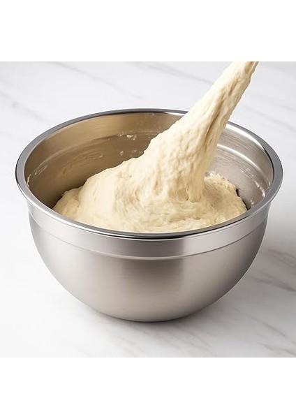 304 Paslanmaz Çelik Karıştırma ve Mikser Kasesi - 28 cm x 14.5 cm | Çok Amaçlı, Dayanıklı, Bulaşık Makinesine Uygun indirimleri