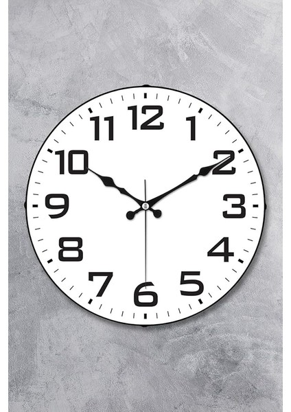 36 cm Gerçek Cam Akar Saniye Sessiz Mekanizma Duvar Saati