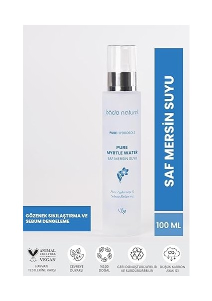 Natural Mersin Suyu Gözenek Sıkılaştırıcı TONIK%100 Doğal ve Saf 100 ml fırsatları