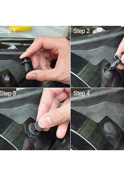 100 Adet Araba Gövde Trim Klipsleri, Araba Tutucu Klipsleri, Evrensel Oto Klipsleri Perçin Kesme Kelepçesi, Araba Kapısı Tampon Tutucu Klipsler Astar Sızdırmazlık Şeridi Sabit Klipsler indirimleri