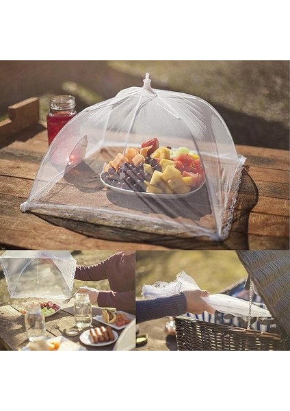 Gıda Koruma Şemsiyesi Yiyecek Yemek Sinek Koruyucu Tül Aparat
