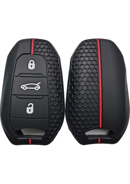 C4 ile Uyumlu Silikon Anahtar Kabı Kırmızı Anahtar Kılıfı