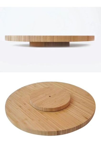 Bambu 360 Derece Dönen Lüx Servis Sunum Tabağı, 30 Cm, Pizza ve Peynir Sunum Tahtası modelleri