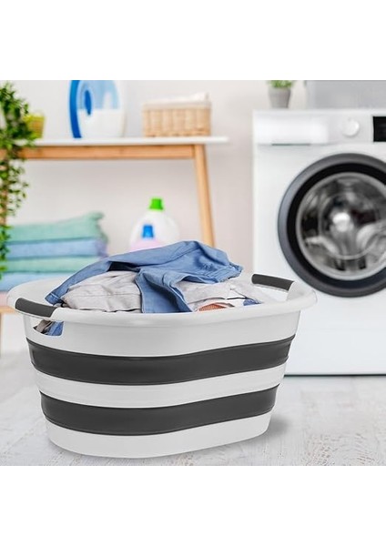 Kapısı Katlanabilir Silikon Akordiyon Çamaşır Sepeti Sele 27 L (27 Litre) indirimleri