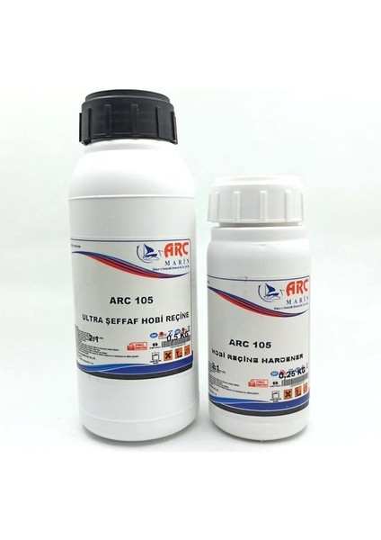 ARC105 Epoksi Reçine Ultra Şeffaf Hobi Epoksi Seti 0,75 kg Set