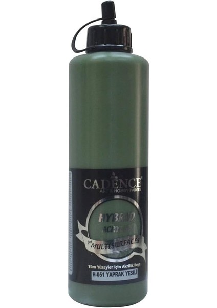 Hybrid Multisurface Akrilik Boya 500 Ml. H-051 Yaprak Yeşili