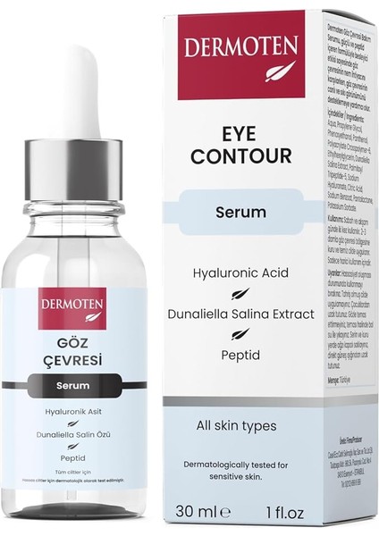 Göz Çevresi Bakım Serumu Hyaluronik Asit ve Dunaliella Salina Özlü 30 ml