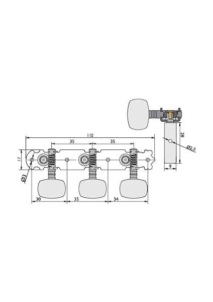 AOD-017C Klasik Gitar Burgusu (Tüm Klasik Gitarlara Uyar) fiyatları