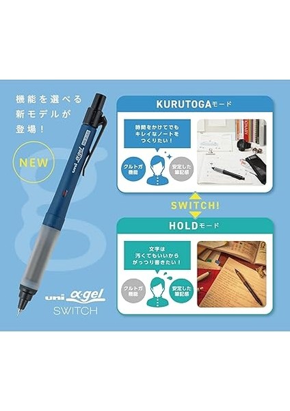 Uni Alpha-Gel Switch Mekanik Kalem, 0,5 Mm, Siyah Gövde (M51009GG1P.24) modelleri