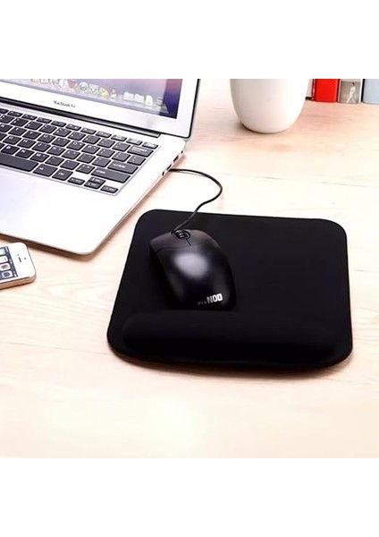 Bilek Destekli Mouse Pad Ergonomik Kaymaz Taban Mouse Pad, Bilek Koruyucu Tasarım Siyah fırsatları